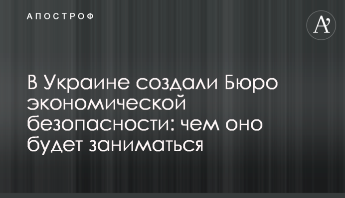 В Украине создали Бюро экономической безопасности: чем оно будет заниматься