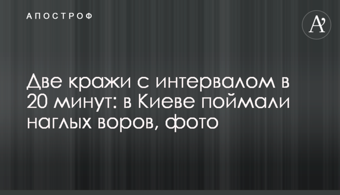 Дві крадіжки з інтервалом в 20 хвилин: в Києві впіймали зухвалих крадіїв, фото