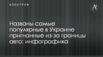 Названы самые популярные в Украине пригнанные из-за границы авто: инфографика