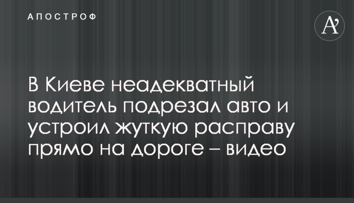 В Киеве неадекватный водитель подрезал авто и устроил жуткую расправу прямо на дороге – видео