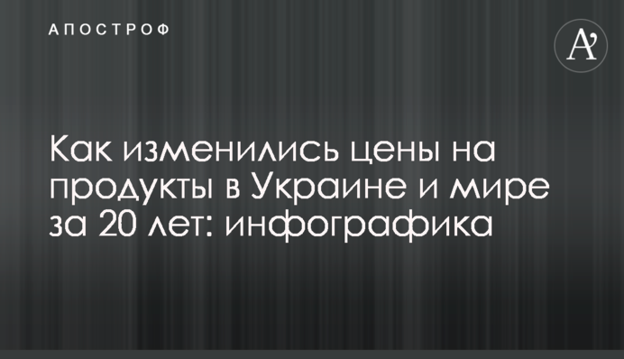 Как изменились цены на продукты в Украине и мире за 20 лет: инфографика