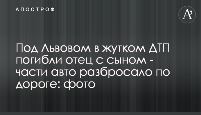 Під Львовом у страшній ДТП загинули батько з сином - частини авто розкидало по дорозі: фото