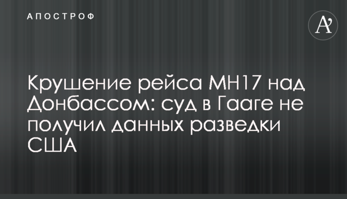Знищення рейсу МН17 над Донбасом: суд в Гаазі не отримав даних розвідки США