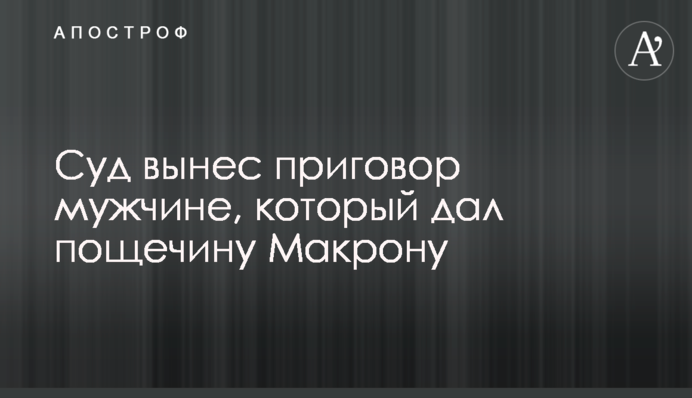 Суд виніс вирок чоловікові, який дав ляпаса Макрону
