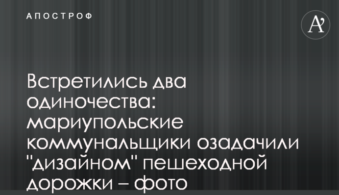 Зустрілися дві самотності: маріупольські комунальники спантеличили 