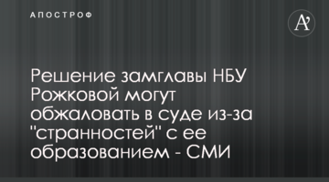 Решение замглавы НБУ Рожковой могут обжаловать в суде из-за "странностей" с ее образованием - СМИ