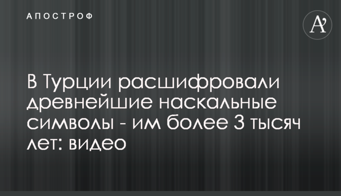 В Турции расшифровали древнейшие наскальные символы - им более 3 тысяч лет: видео