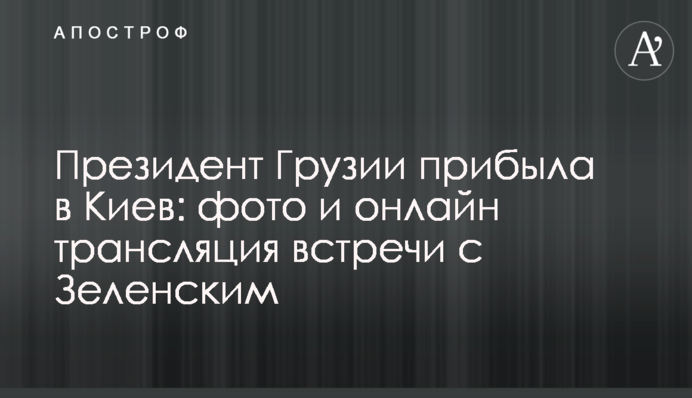 Президент Грузії прибула до Києва: фото і онлайн трансляція зустрічі із Зеленським