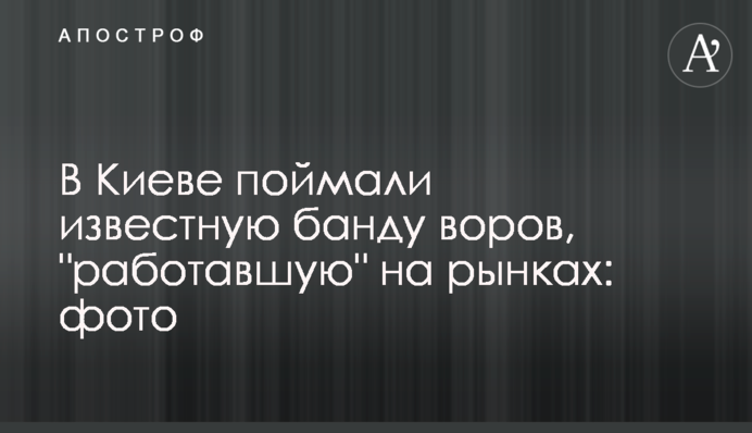 У Києві зловили відому банду злодіїв, 