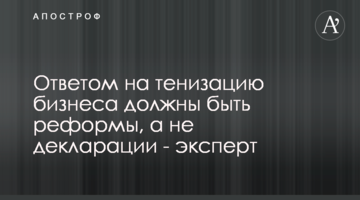Ответом на тенизацию бизнеса должны быть реформы, а не декларации - эксперт