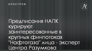 Предписания НАПК курируют заинтересованные в крупных финпотоках "Нафтогаза" лица - эксперт Центра Разумкова
