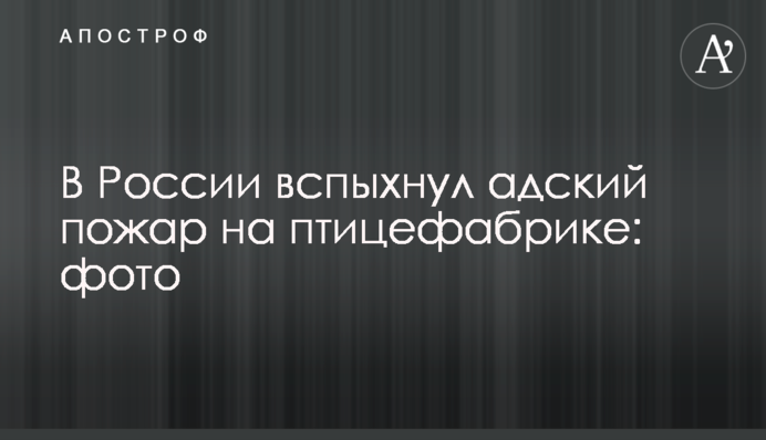У Росії спалахнула пекельна пожежа на птахофабриці: фото