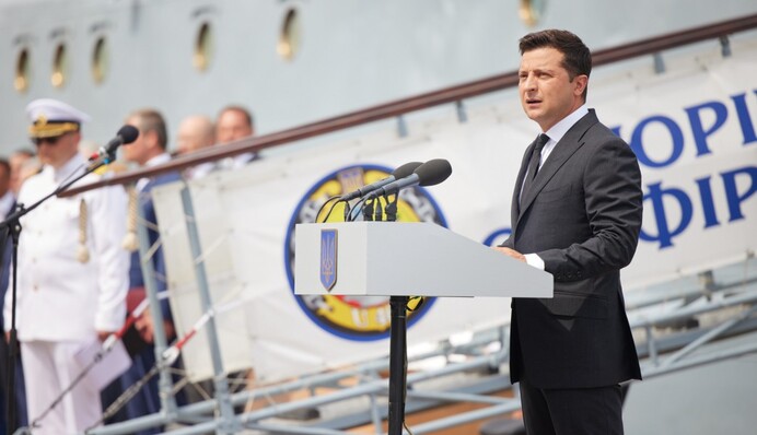 Зеленський в Одесі заявив, що США не залишать Україну наодинці з російською агресією