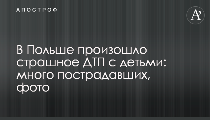 У Польщі сталася страшна ДТП з дітьми: багато постраждалих, фото