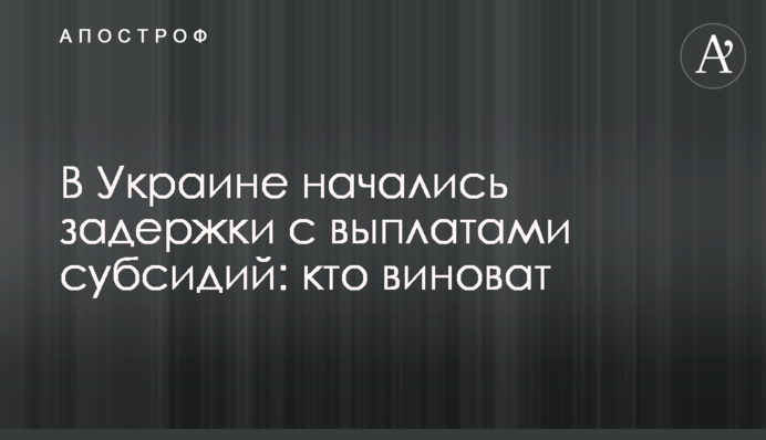В Україні почалися затримки з виплатами субсидій: хто винен