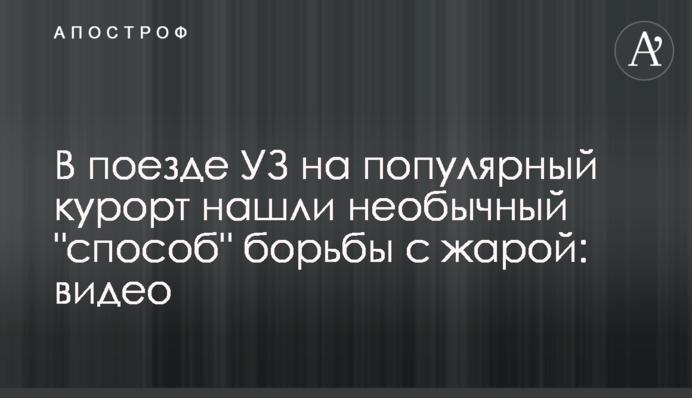 В поезде УЗ на популярный курорт нашли необычный 