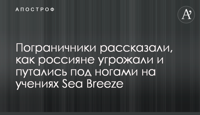 Пограничники рассказали, как россияне угрожали и путались под ногами на учениях Sea Breeze