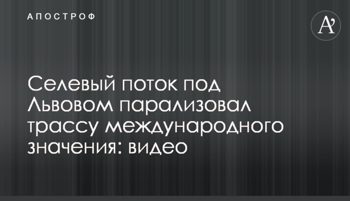 Селевий потік під Львовом паралізував трасу міжнародного значення: відео