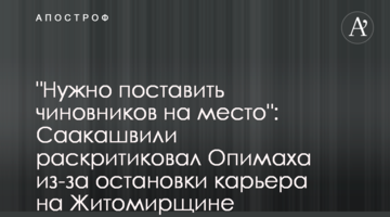 "Нужно поставить чиновников на место": Саакашвили раскритиковал Опимаха из-за остановки карьера на Житомирщине