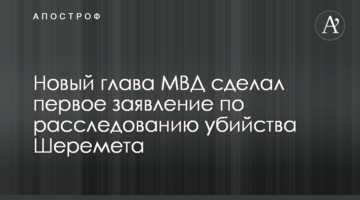 Новый глава МВД сделал первое заявление по расследованию убийства Шеремета