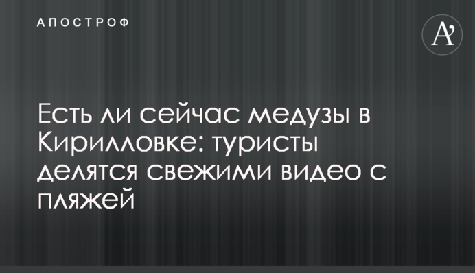 Есть ли сейчас медузы в Кирилловке: туристы делятся свежими видео с пляжей