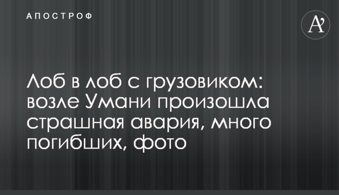 Лоб в лоб з вантажівкою: біля Умані сталася страшна аварія, багато загиблих, фото