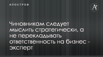 Чиновникам следует мыслить стратегически, а не перекладывать ответственность на бизнес - эксперт