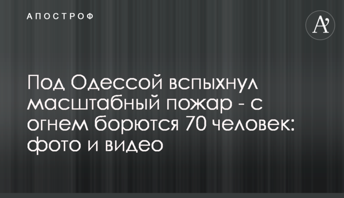 Под Одессой вспыхнул масштабный пожар - с огнем борются 70 человек: фото и видео