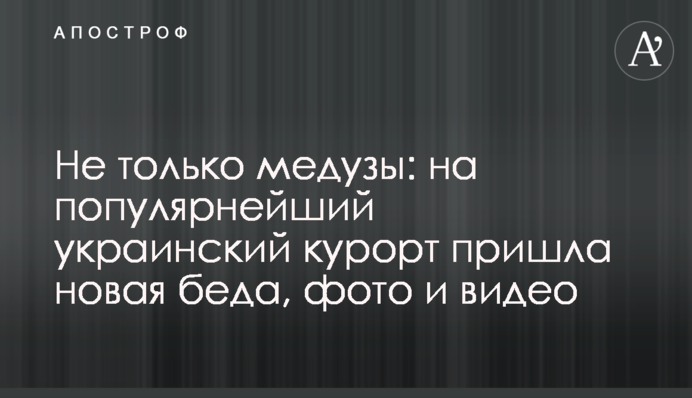 Не только медузы: на популярнейший украинский курорт пришла новая беда, фото и видео
