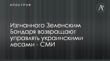 Изгнанного Зеленским Бондаря возвращают управлять украинскими лесами - СМИ