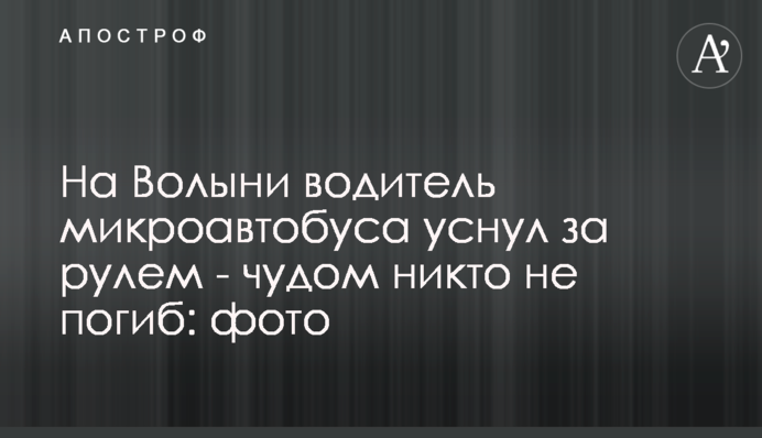На Волыни водитель микроавтобуса уснул за рулем - чудом никто не погиб: фото