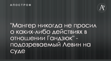 "Мангер ніколи не просив про будь-які дії щодо Гандзюк" - підозрюваний Левін на суді