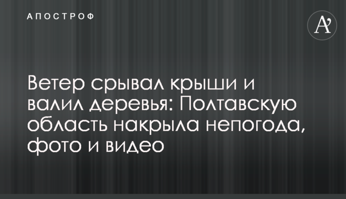Вітер зривав дахи і валив дерева: Полтавську область накрила негода, фото та відео