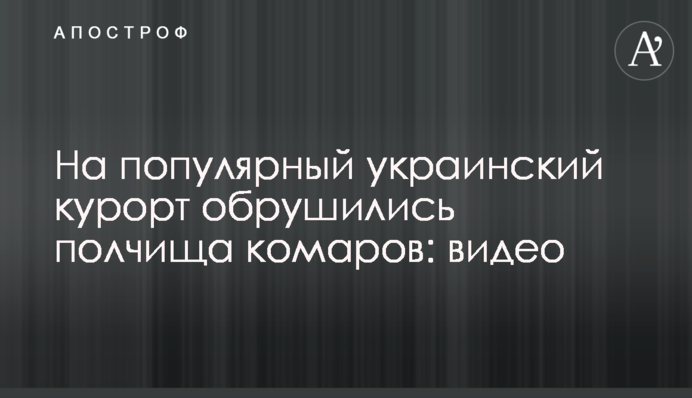 На популярний український курорт обрушилися полчища комарів: відео