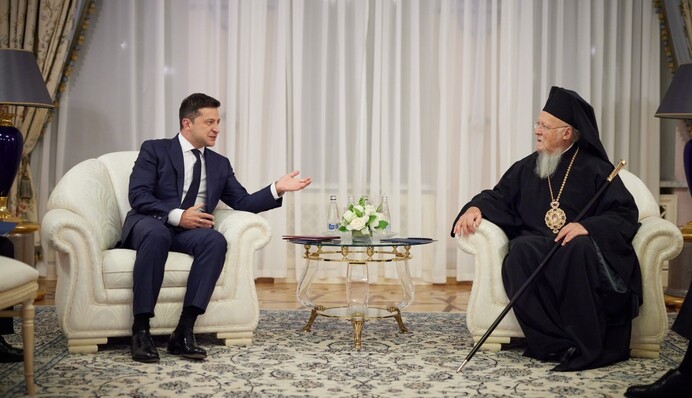 В Украину прибыл Патриарх Варфоломей: о чем они говорили с Зеленским, фото