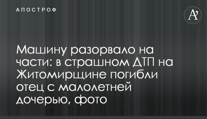 Машину розірвало на частини: в страшному ДТП на Житомирщині загинули батько з малолітньою дочкою, фото
