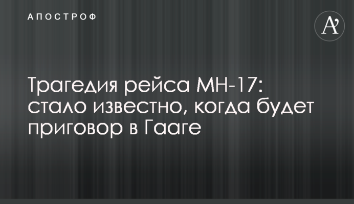 Трагедия рейса MH17: стало известно, когда будет приговор в Гааге
