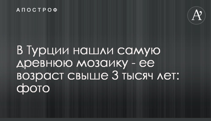 У Туреччині знайшли найдавнішу мозаїку - її вік понад 3 тисячі років: фото