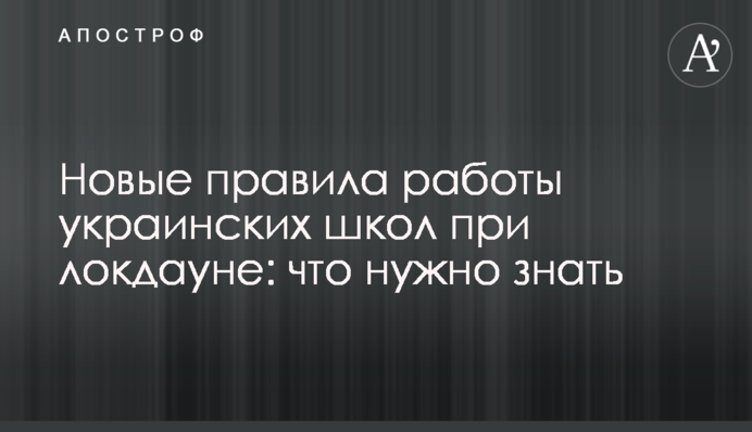 Нові правила роботи українських шкіл під час локдауну: що потрібно знати