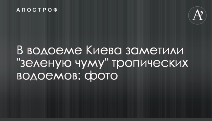 У водоймі Київської області помітили 