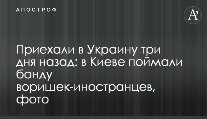 Приехали в Украину три дня назад: в Киеве поймали банду воришек-иностранцев, фото