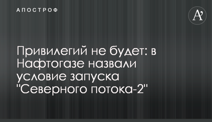 Привілеїв не буде: в Нафтогазі назвали умову запуску 