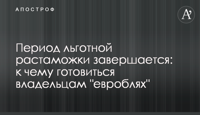 Період пільгового розмитнення завершується: до чого готуватися власникам 