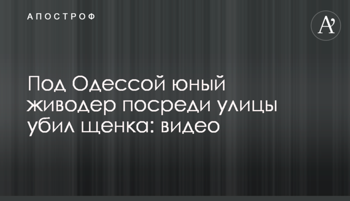 Под Одессой юный живодер посреди улицы убил щенка: видео