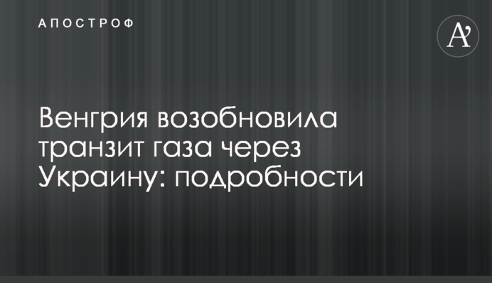 Угорщина відновила транзит газу через Україну: подробиці