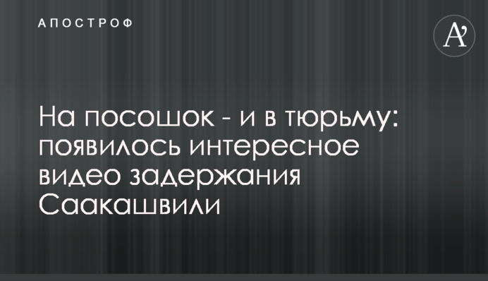 На посошок - и в тюрьму: появилось интересное видео задержания Саакашвили
