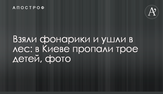 Взяли фонарики и ушли в лес: под Киевом пропали трое детей, фото