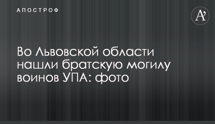 У Львівській області знайшли братську могилу воїнів УПА: фото