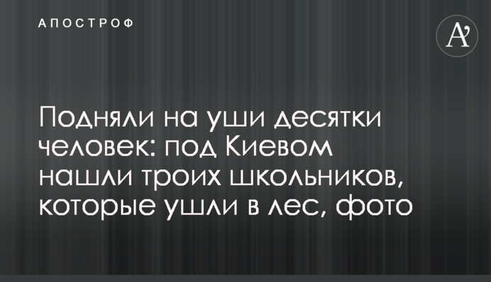 Подняли на уши десятки человек: под Киевом нашли школьников, которые ушли в лес, фото