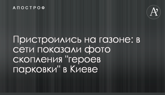 Пристроились на газоне: в сети показали фото скопления 